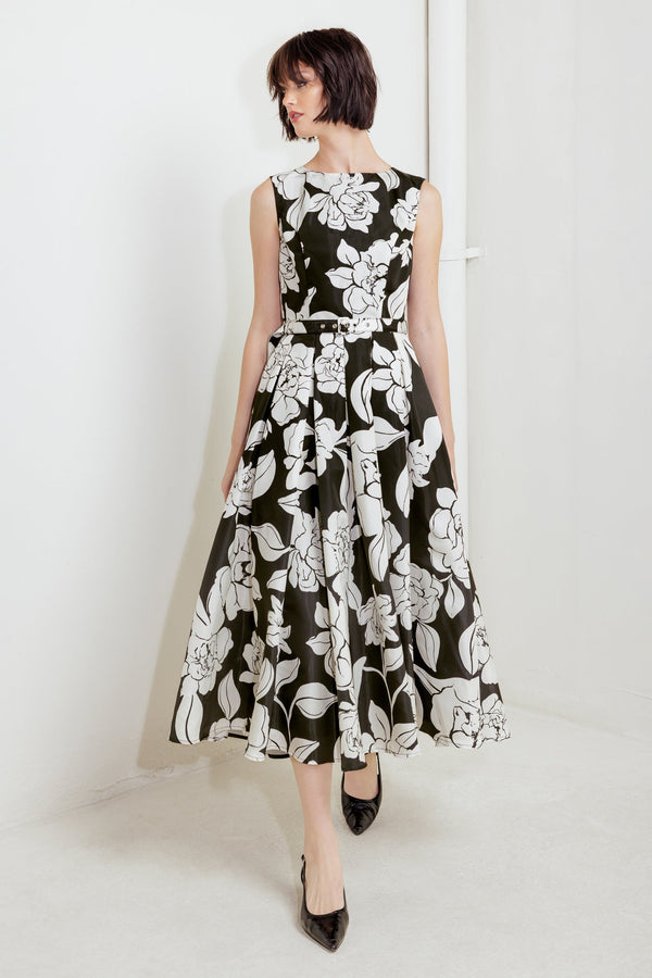 silent-heart-black-woven-midi-dress Sophia's StyleDRESSES-1